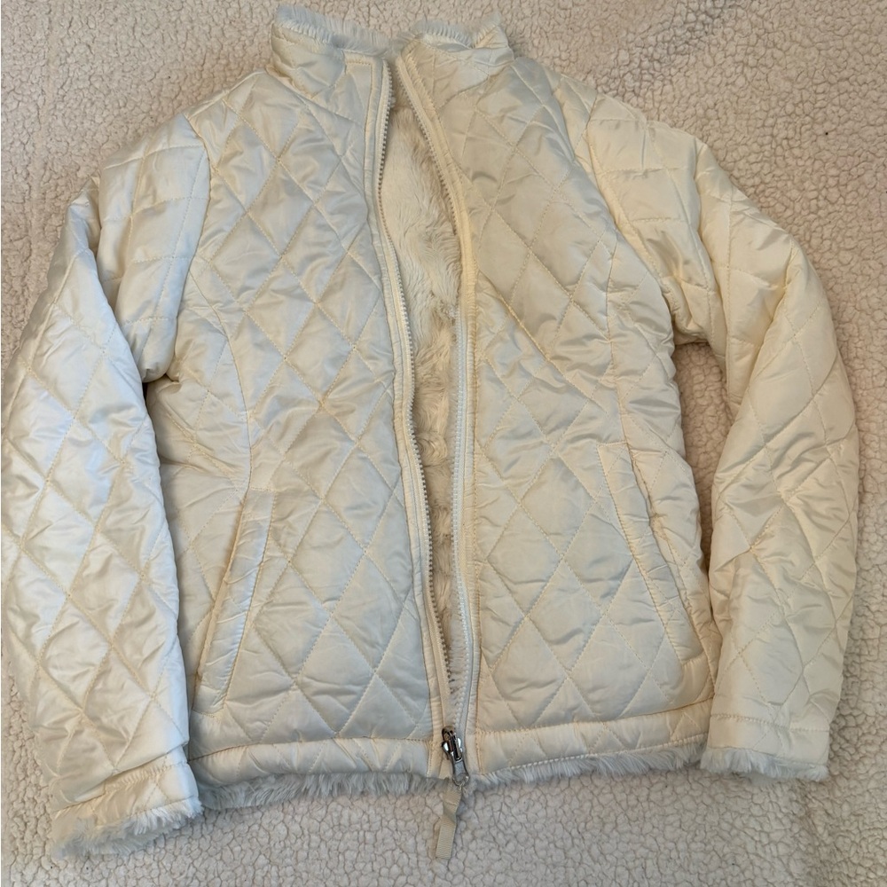 Quilted Cream Jacket Reversable